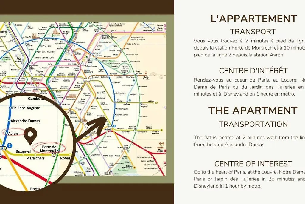 22.Appart 4Pers#1 Bedroom#Pere Lachaise #Nation contacts